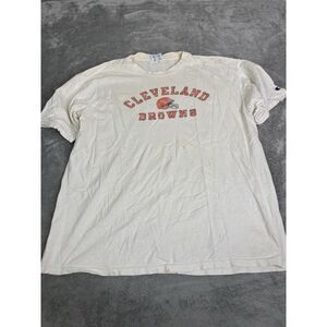 Vintage 90s Cleveland Browns NFL Short Sleeve T Shirt Men's Size XL White